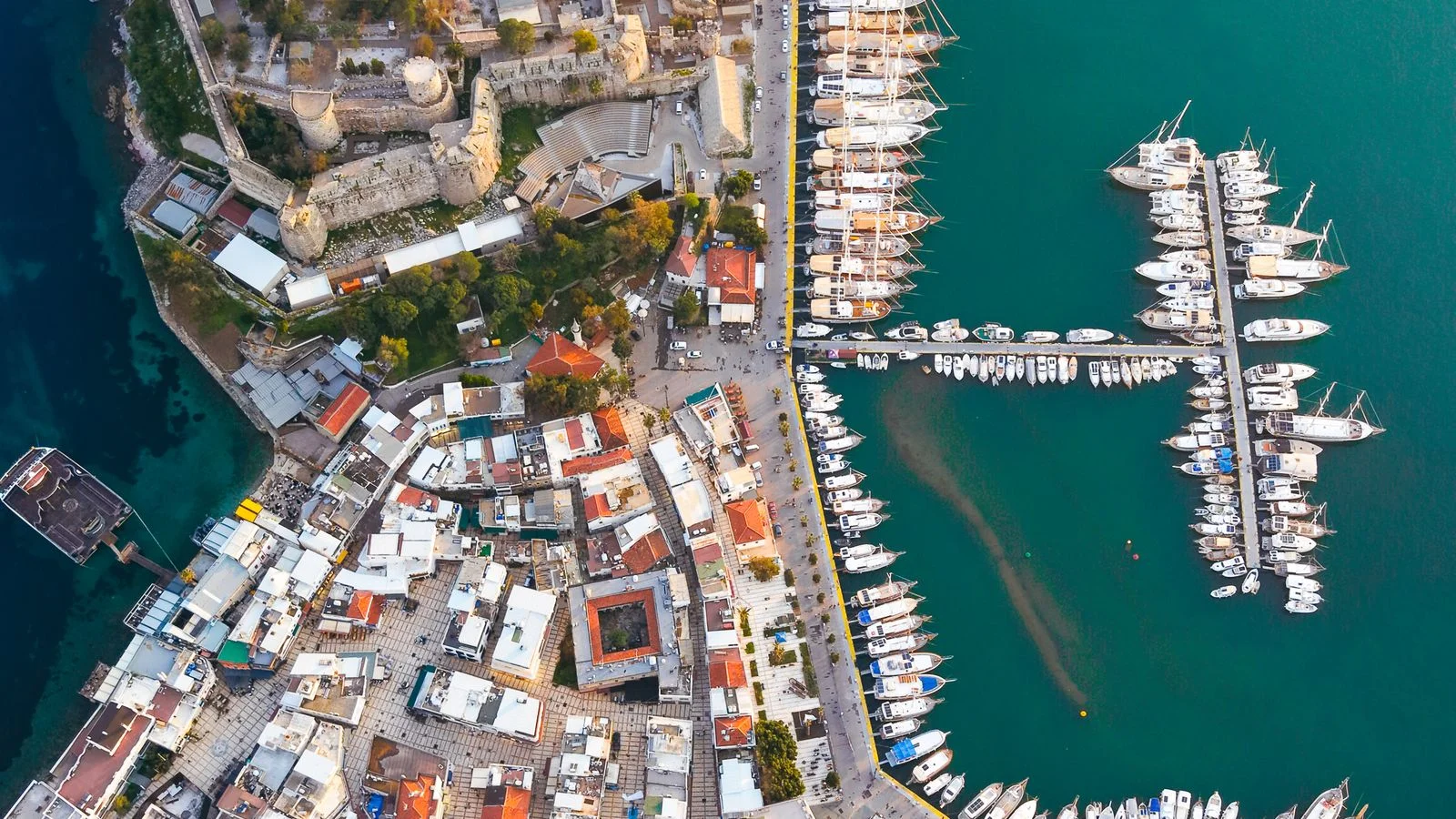 Bodrum Castle and marina on the Aegean coast
