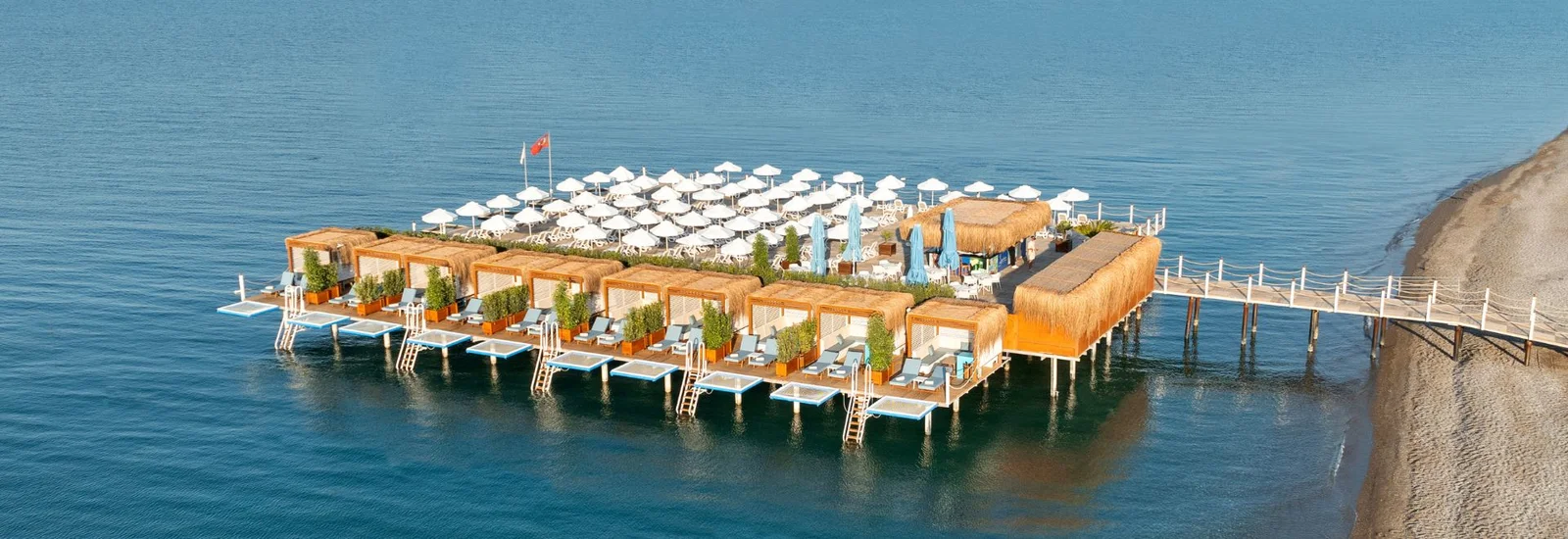 Kirman Belazur pier on the Mediterranean coast of Boğazkent