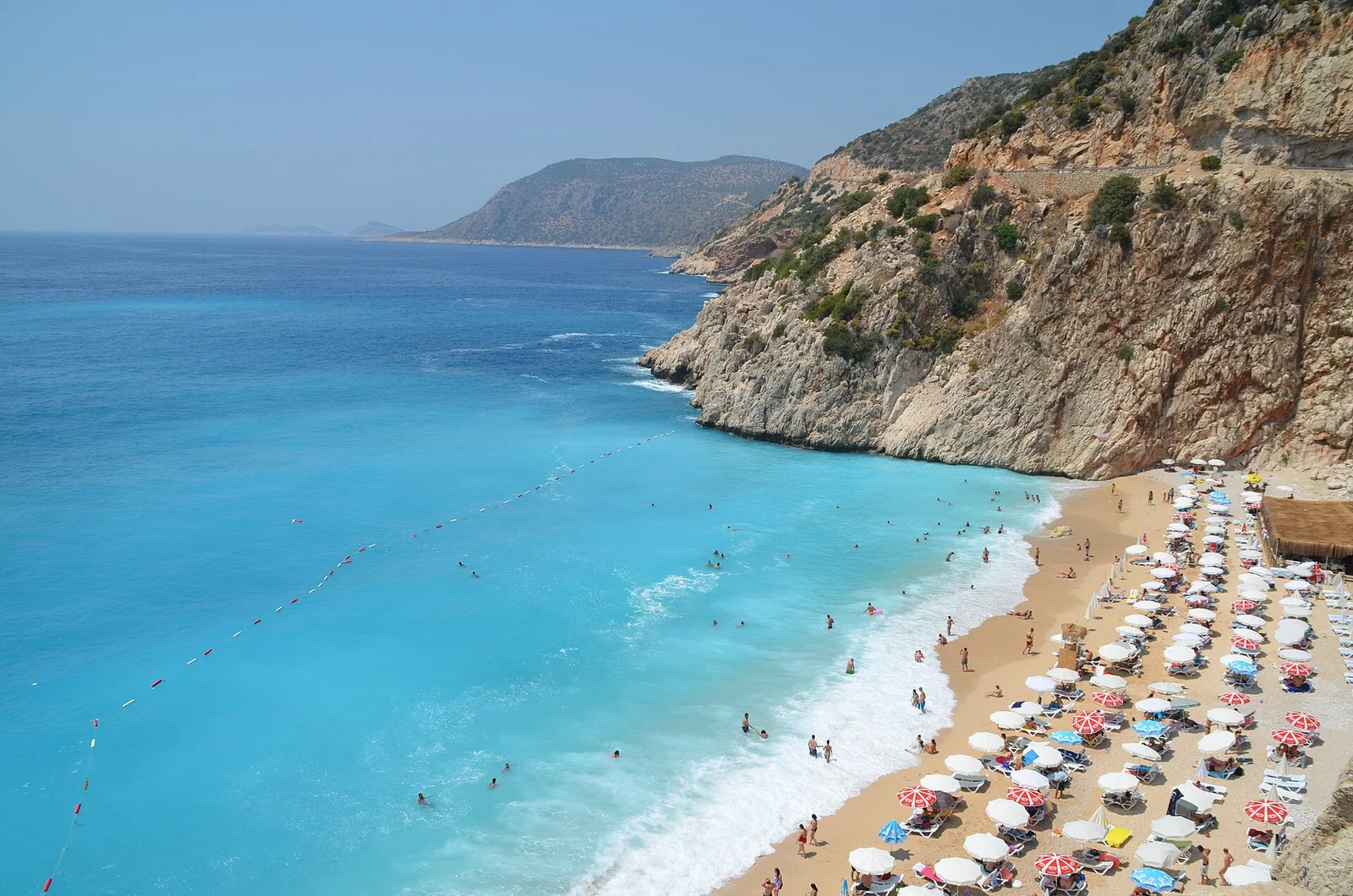 Kaputaş Beach below high coastal cliffs near Kaş