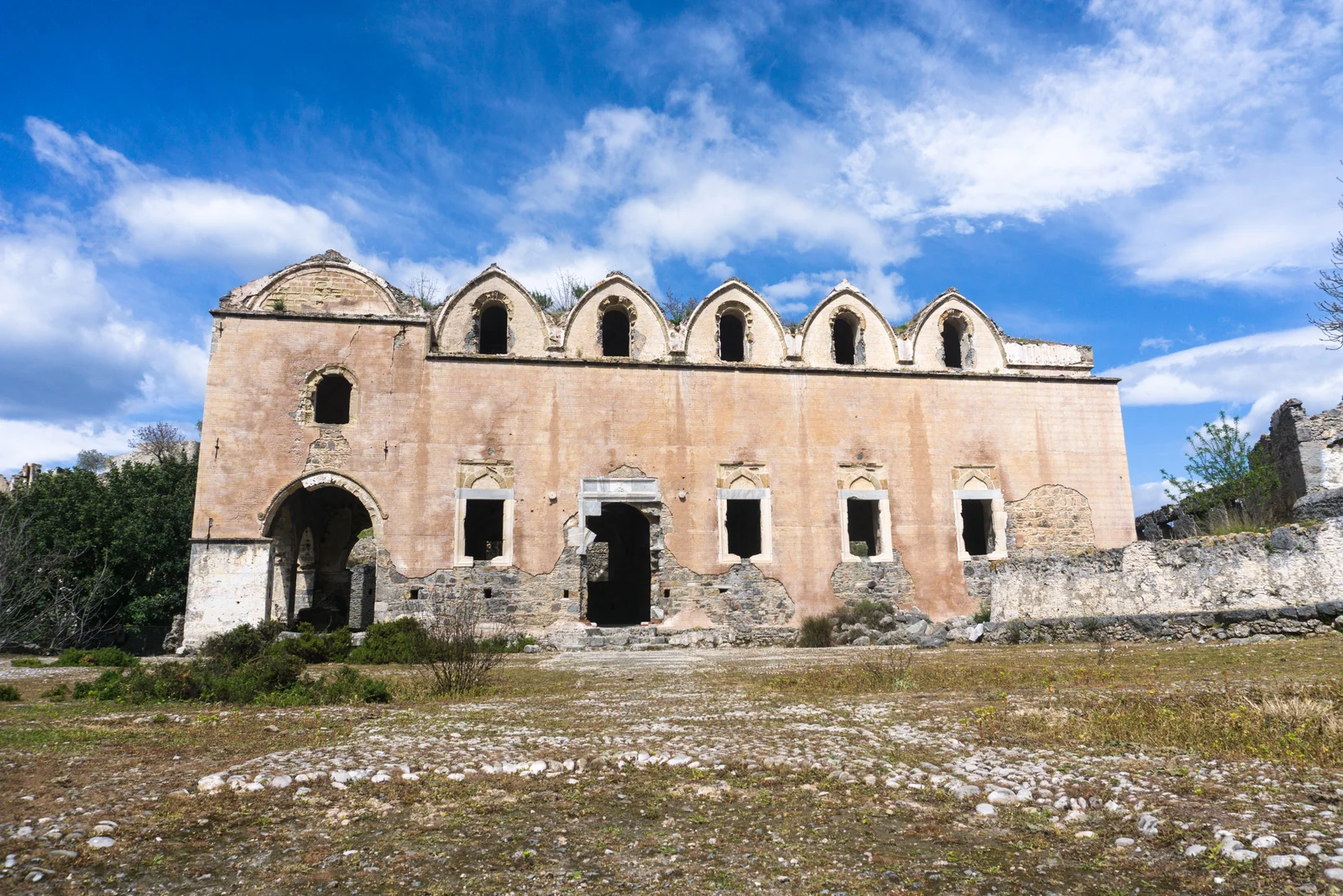 Ruins of the Upper Church, Taxiarhis, in Kayaköy
