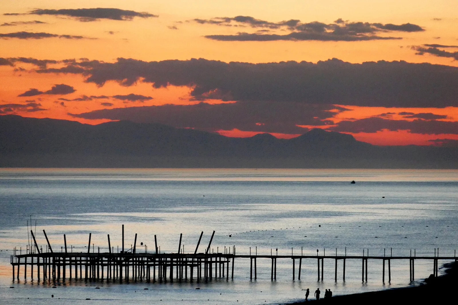 Sunset over Kızılot Beach in Manavgat