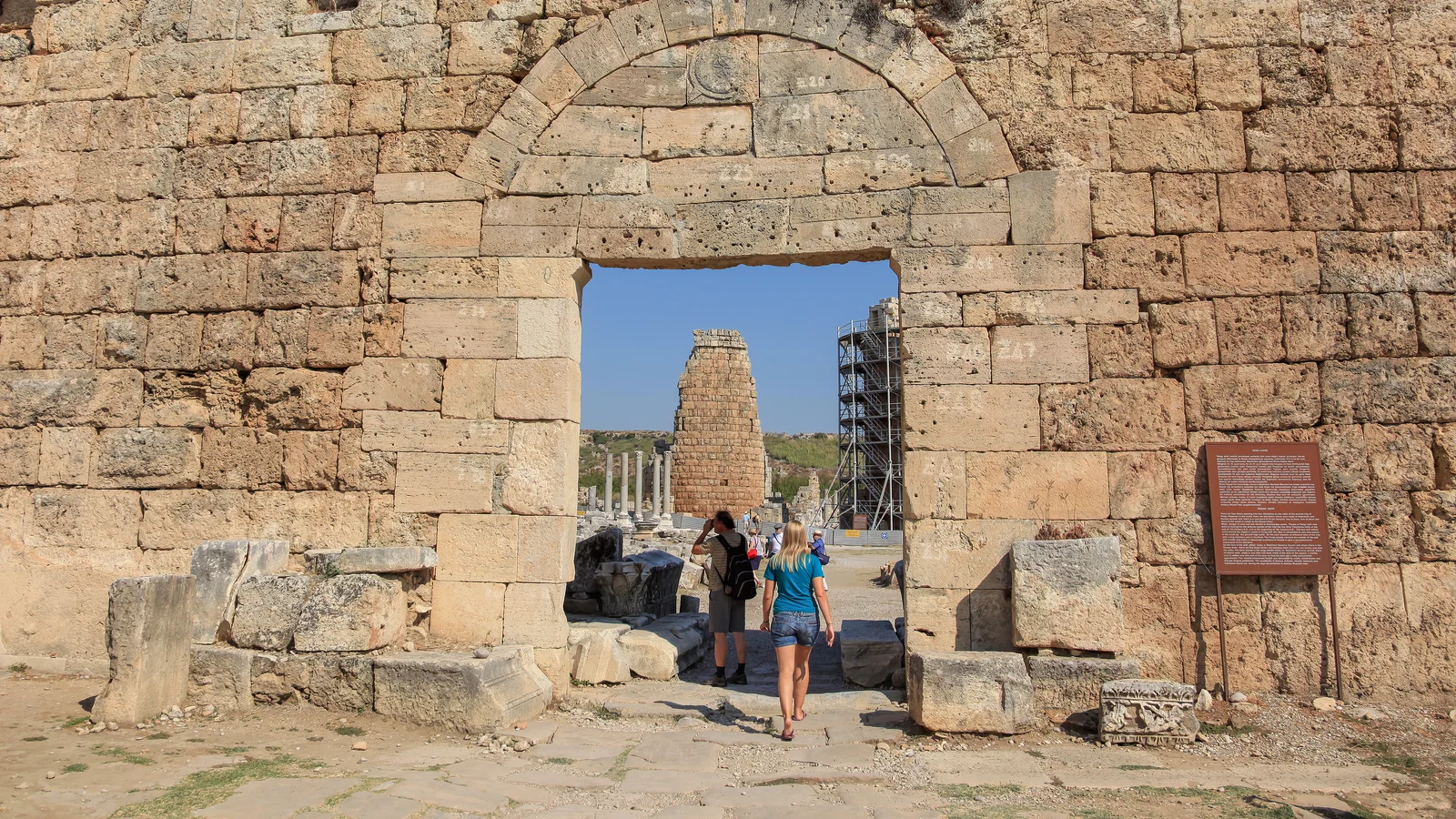 Hellenistic and Roman gates at ancient Perge near Antalya