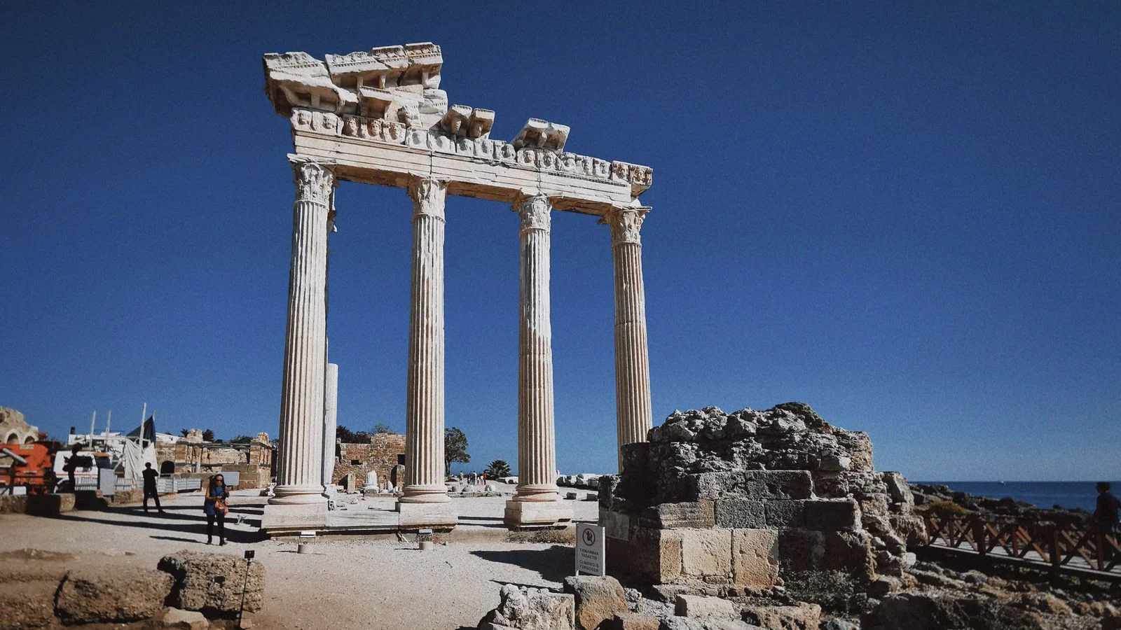 Temple of Apollo beside the Mediterranean in ancient Side